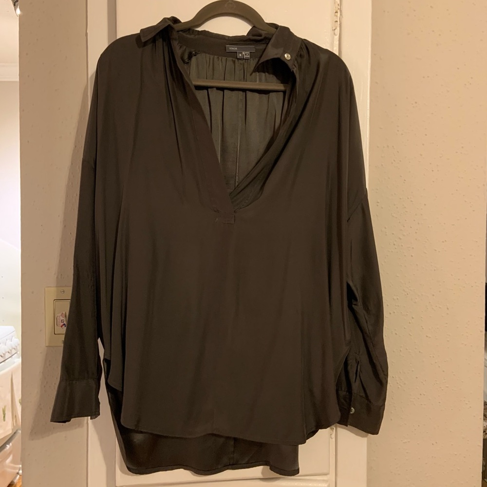 Vince long sleeve silk blouse